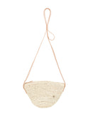 FloraBella South Beach Lux Crochet Raffia Crossbody Bleach/Silver