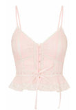 LoveShackFancy Avra Top Pink