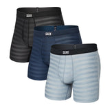 SAXX Droptemp Cooling Mesh Boxer Brief 3 pack Black/ Dark Denim/ Grey