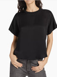 SIMKHAI Addy Knit Back T-Shirt Black