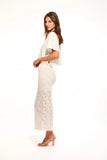 LoveShackFancy Clooney Skirt Antique White