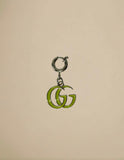 Gucci GG Keychain Yellow w/ Silver Hardware