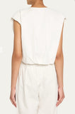 SIMKHAI Wrenli Pleated Top White