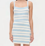 SIMKHAI Suvi Tank Knit Mini Dress Azure Sky Stripe
