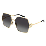 Gucci Charlotte Gold Frame w/ Grey Lens Sunglasses