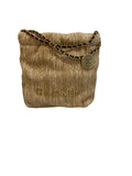 CHANEL 22 Mini Raffia Bag Black/ Gold Chain