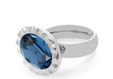 Qudo Tivola Unica Big Montana Stone Ring Silver