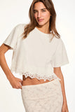 LoveShackFancy Karolin Tee White