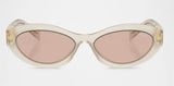 Prada Opal Milk Frame w/ Light Brown Lens Sunglasses