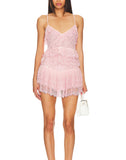 LoveShackFancy Limina Skirt Pink Mistique