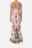 Camilla V Neck Slip Flounce Hem Dress Torero Libertine