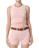 Citizens of Humanity Isabel Rib Tank Pink Peppercorn