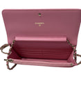 CHANEL Wallet On Chain Bag Pink w/ Gold Hardware