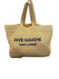 Saint Laurent Rive Gauche Raffia Tote Bag Natural