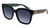Gucci Katie Black/Green Frame w / Grey Gradient Lens Sunglasses