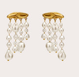 Cult Gaia Pearl Earring Antique Brass