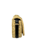 Prada Small Raffia Embroidered Logo Crossbody Bag Natural w/ Gold Hardware