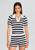 SER.O.YA Pax Polo Top Navy/ Eggshell