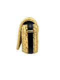 Prada Small Raffia Embroidered Logo Crossbody Bag Natural w/ Gold Hardware