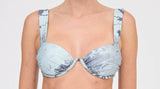 SIMKHAI Anniston Bikini Top Sky Floral