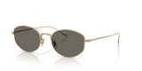 Oliver Peoples Estra Soft Gold Frame w/ Carbon Grey Crystal Lens Sunglasses