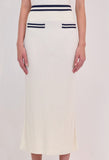 SIMKHAI Paige Knit Midi Skirt Ivory Multi