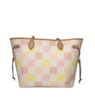 Louis Vuitton Neverfull MM Limited Edition Tote Bag Damier Ebene Pastel w/ Gold Hardware