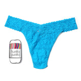 Hanky Panky Rolled Signature Original Lace Rolled Thong Ocean Blue O/S