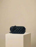 CHANEL Double Zipper Wallet On Chain Bag Black w/ Silver Hardware