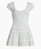 LoveShackFancy Elisavette Striped Stretch Knit Mini Dress Sailor Stripes
