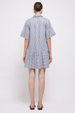 SIMKHAI Cris Shirt Dress S/S Midnight Stripe